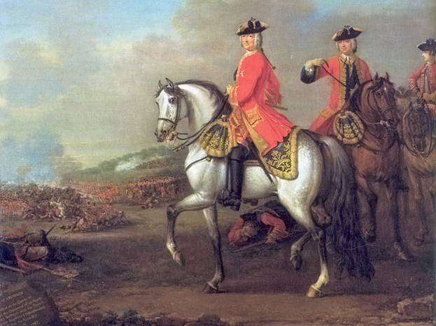 Король Георг 2 на коне, рисунок